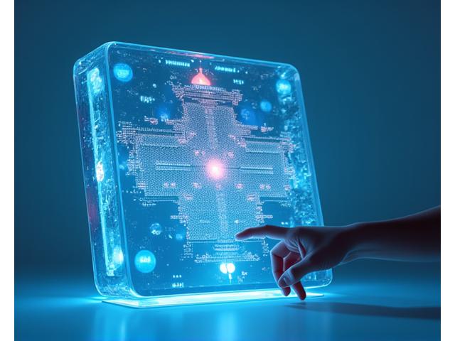 A futuristic installation demonstrating interactive projection mapping on an abstract sculpture, showcasing advanced technology integration.