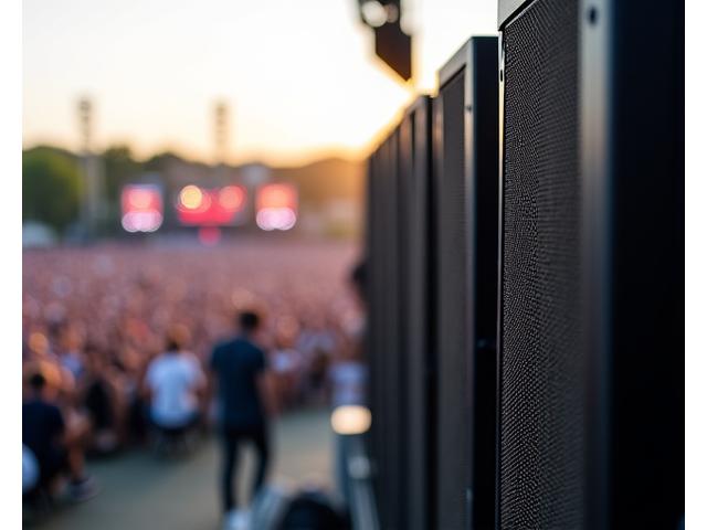 d&b audiotechnik J-Series loudspeakers at an outdoor event