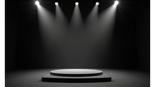 Plain, unbranded corporate event stage