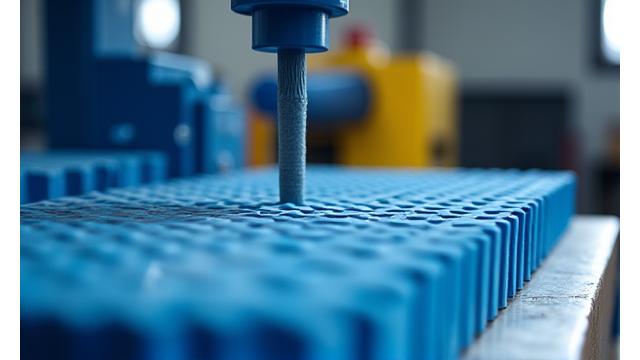 Advanced composite materials being molded for stage elements