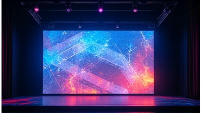 Dynamic projection mapping transforming a stage facade with moving abstract visuals